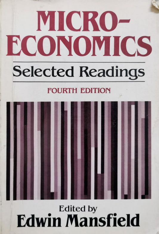 Microeconomics: Selected Readings By Edwin Mansfield