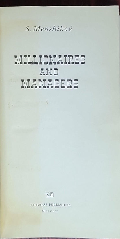Millionaires and Managers: (English edition of Millionery i menedzhery)