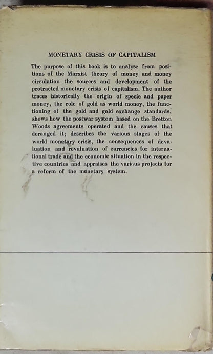 Monetary Crisis of Capitalism: Origin, Development