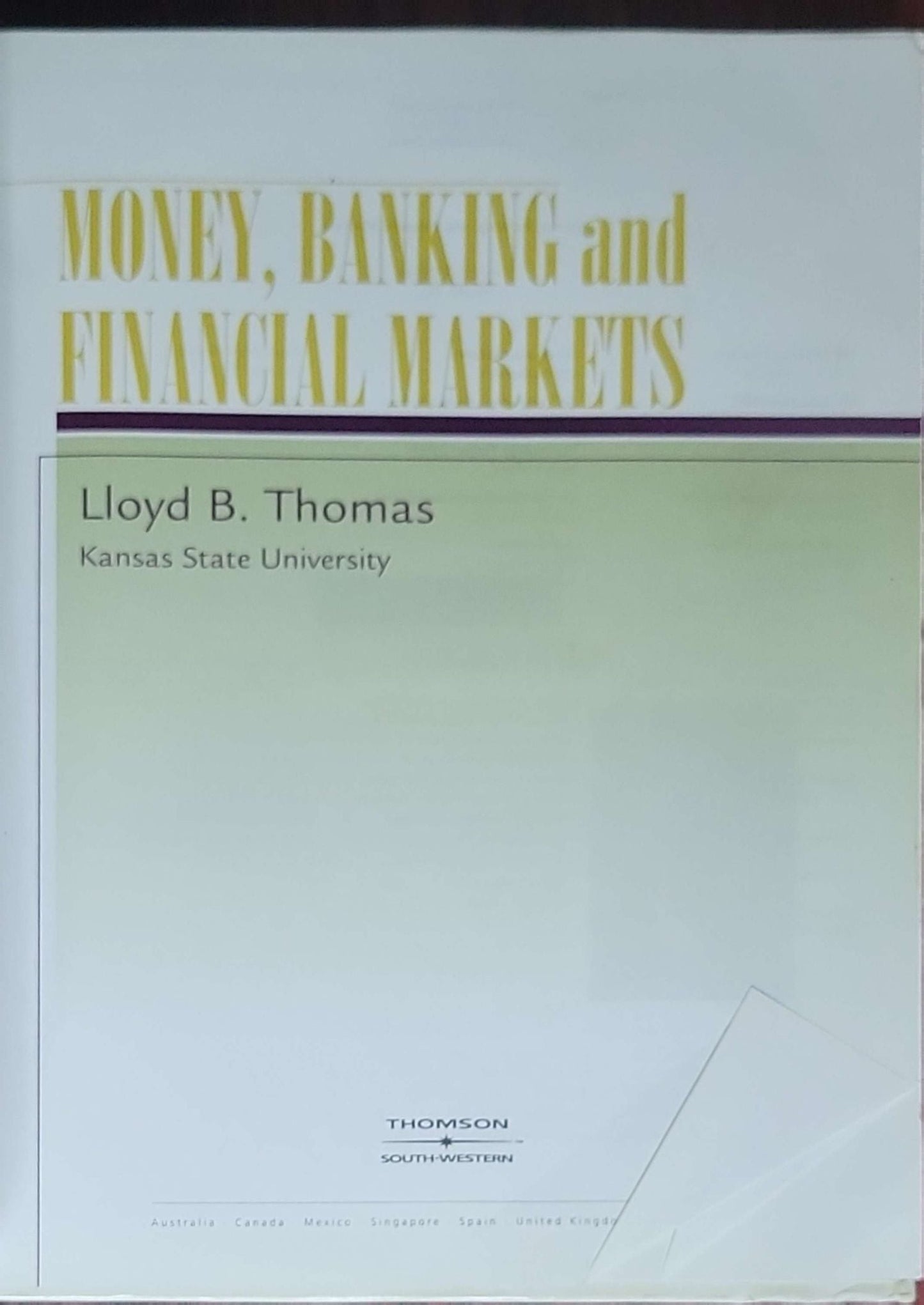 Money, Banking and Financial Markets: 1e