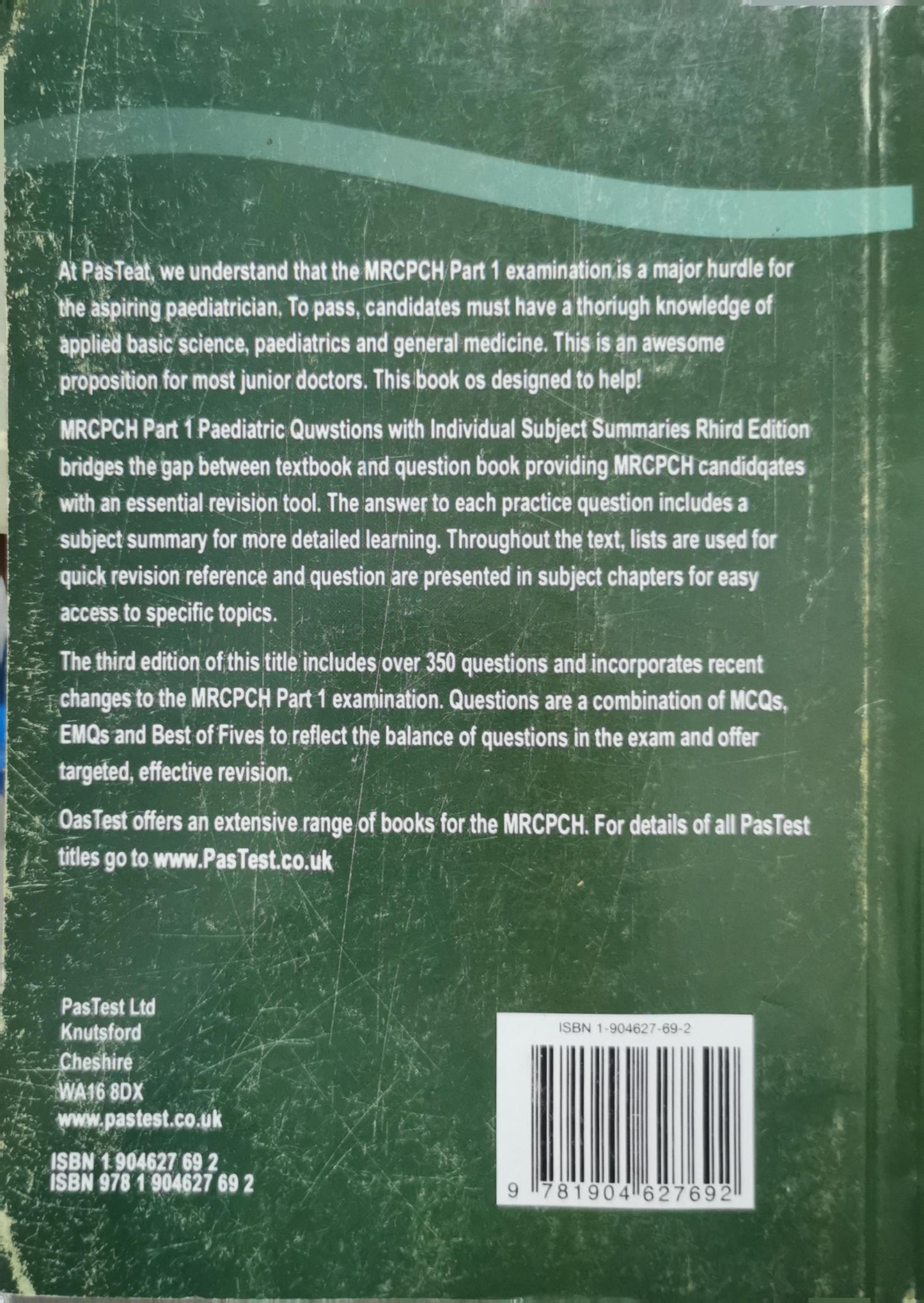 MRPCPH Part 1 Paediatric Questions with Individual Subject Summaries: Third Edition By Mark Beattie and Nick Brown and Tracey Farnon
