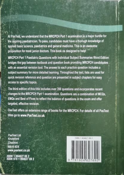 MRPCPH Part 1 Paediatric Questions with Individual Subject Summaries: Third Edition By Mark Beattie and Nick Brown and Tracey Farnon