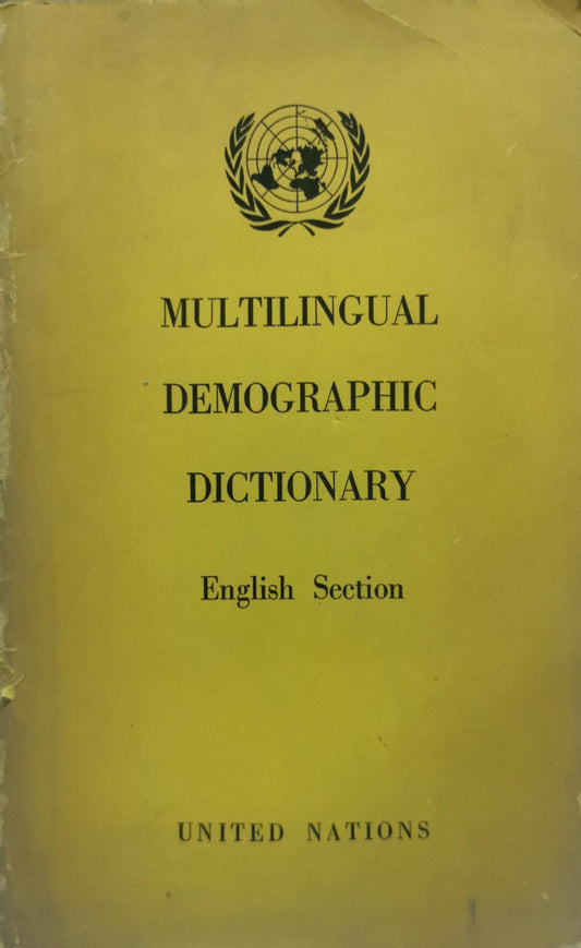 Multilingual Demographic Dictionary: English Section