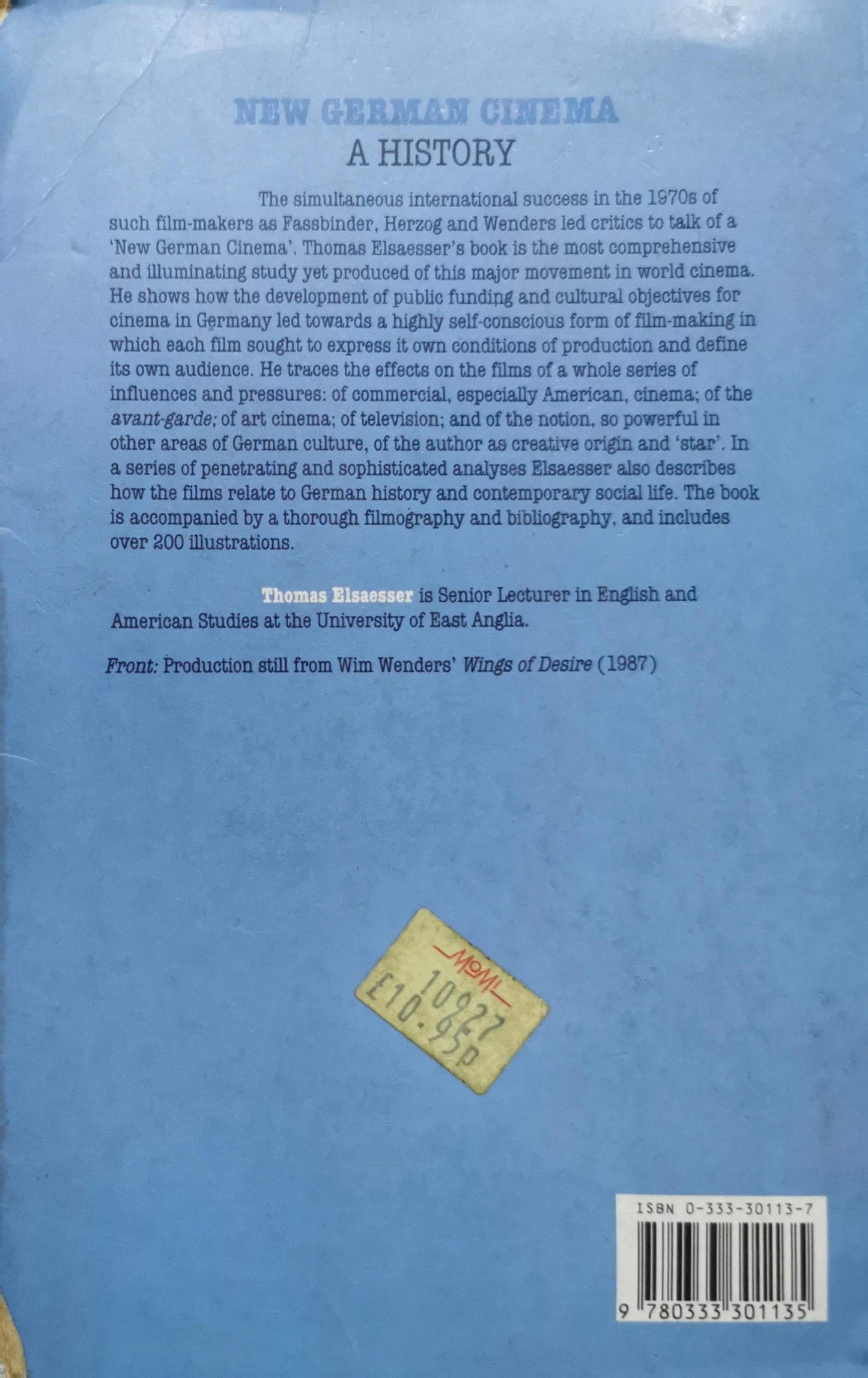 New German Cinema: A History By Thomas Elsaesser