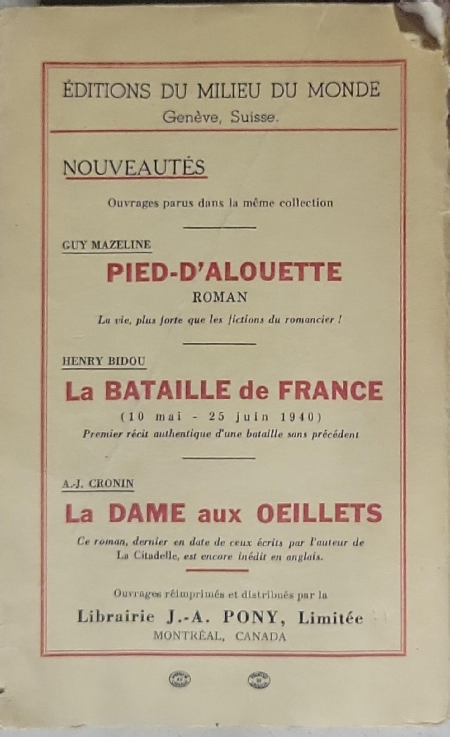 Nostalgie de Paris