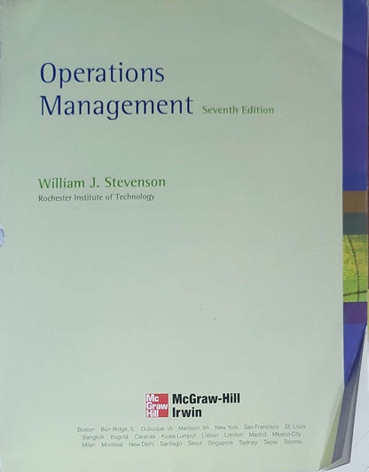 Operations Management: Seventh Edition
