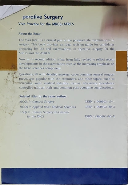 Operative Surgery: Viva Practice for the MRCS/AFRCS