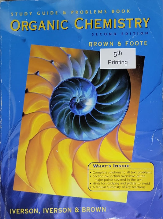 Organic Chemistry: Study Guide & Problems Book