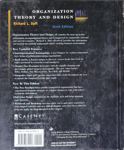 Organization Theory and Design By Richard L. Daft