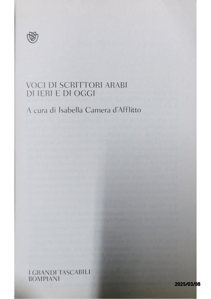 VOCI DI SCRITTORI ARABI DI IERI E DI OGGI