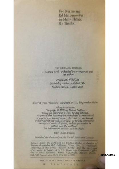 The Rhinemann Exchange - Robert Ludlum