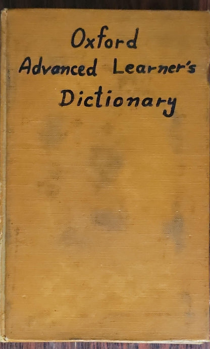Oxford Advanced Learner's Dictionary: of Current English