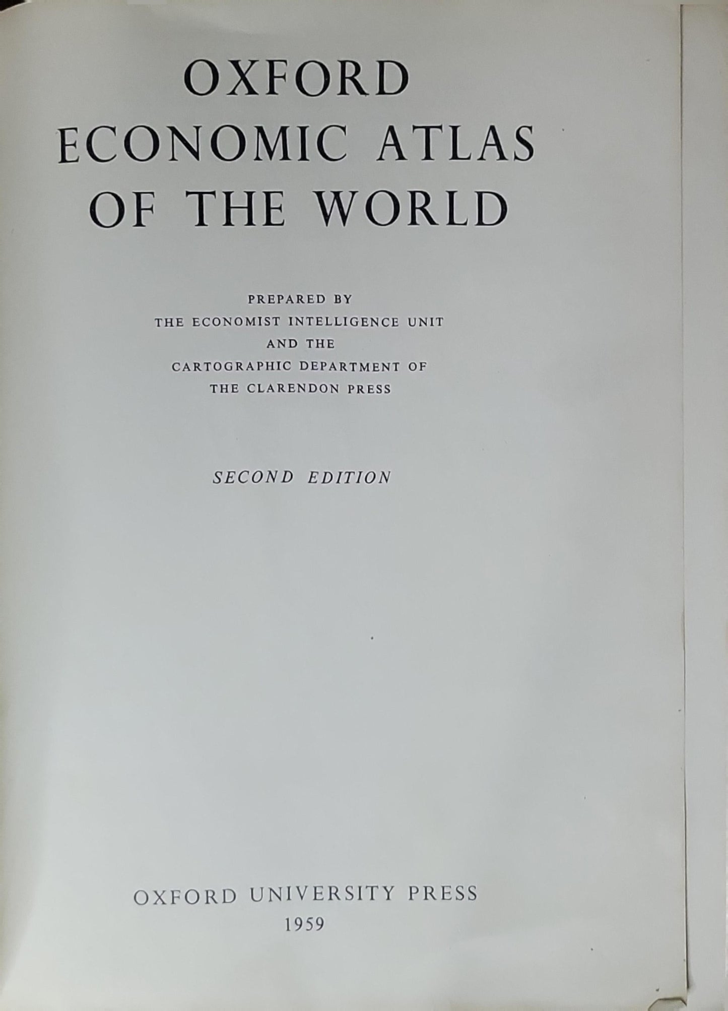 Oxford Economic Atlas of the World: Second Edition