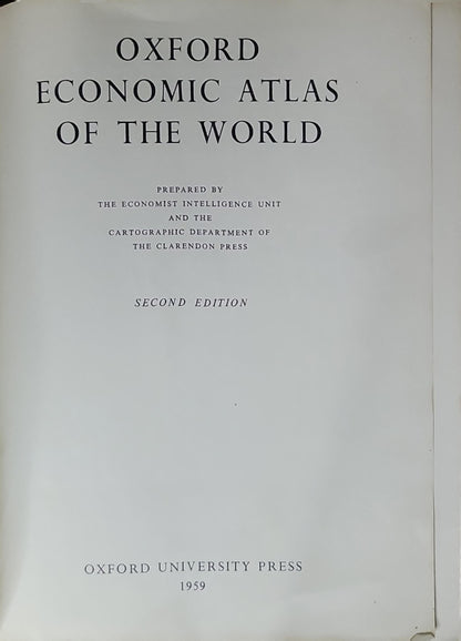Oxford Economic Atlas of the World: Second Edition