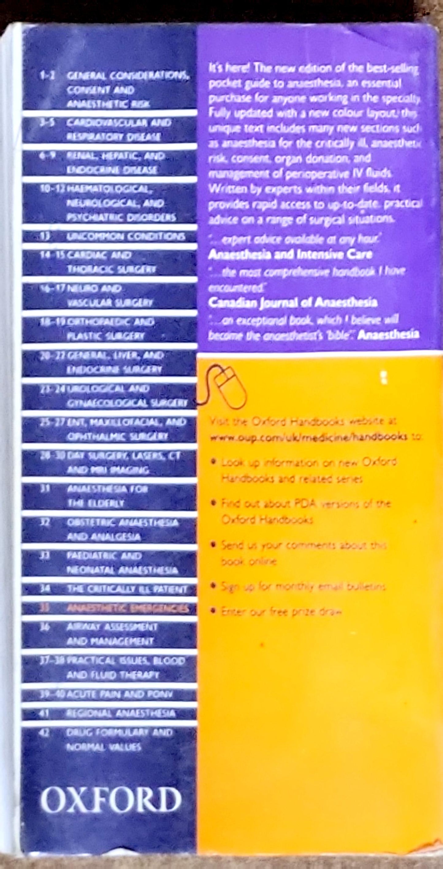 Oxford Handbook of Anaesthesia
