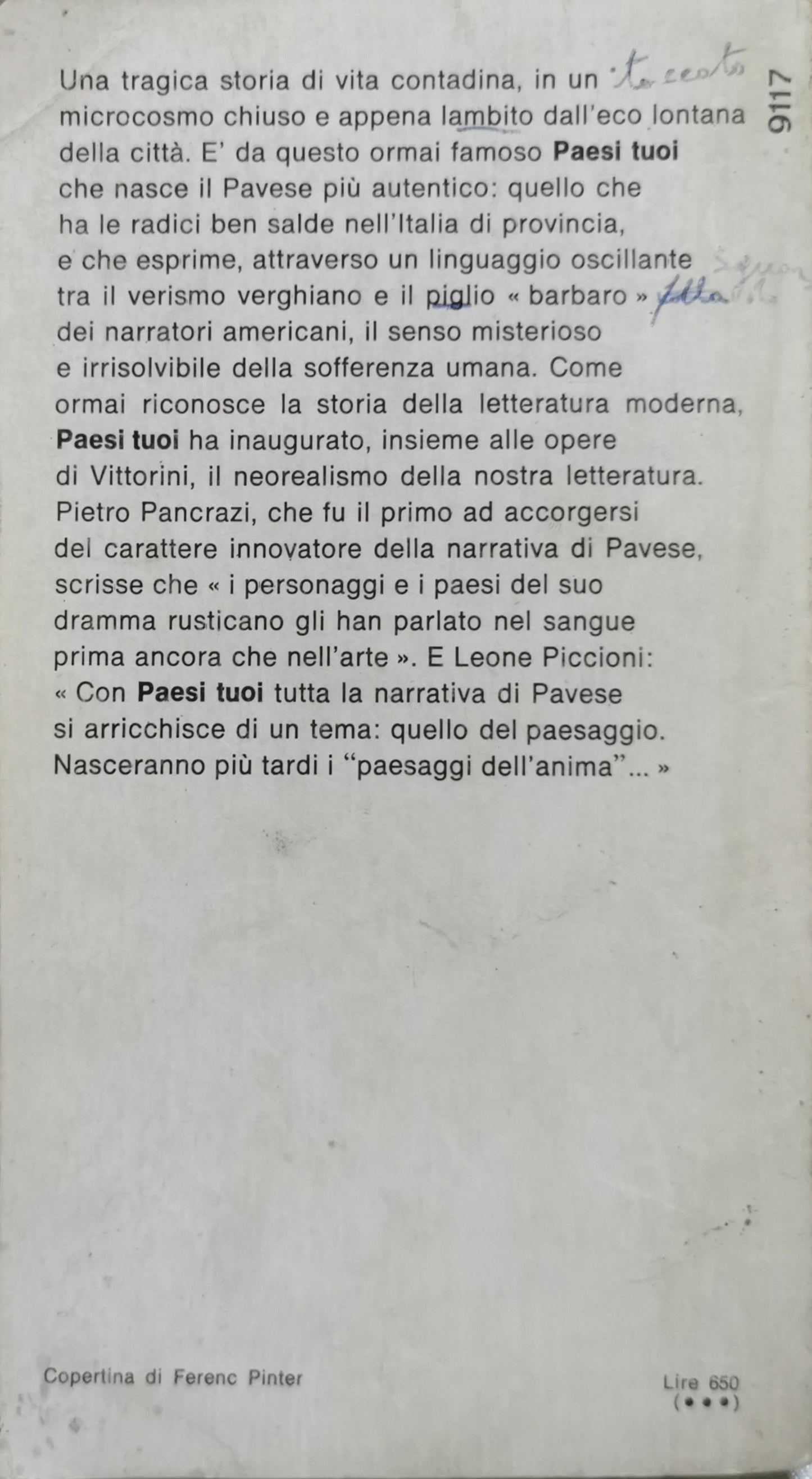 Paesi tuoi By Cesare Pavese