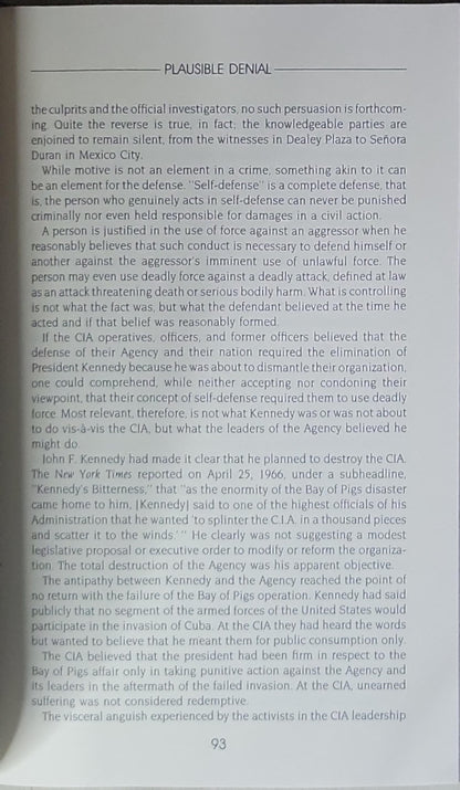 Plausible Denial: Was the CIA Involved in the Assassination of JFK?