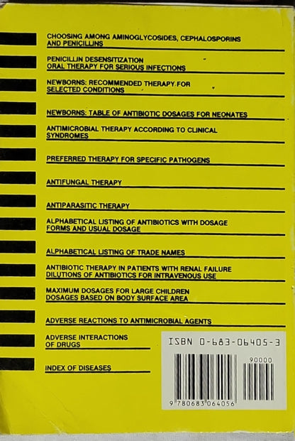 Pocketbook of Pediatric Antimicrobial Therapy By John D. Nelson