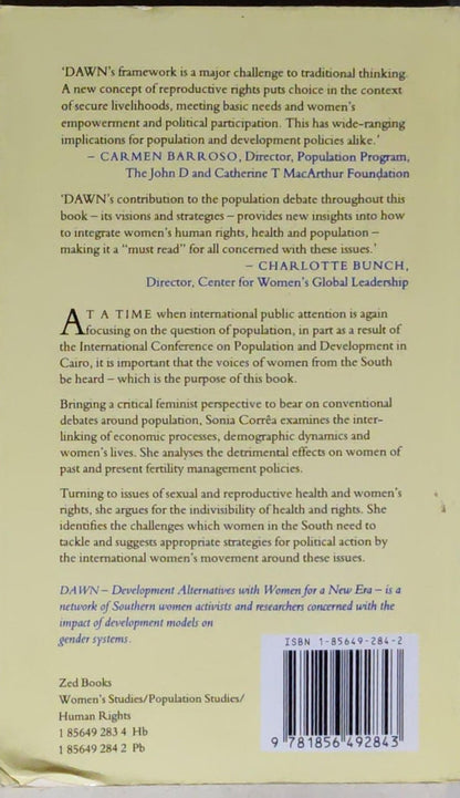 Population and Reproductive Rights: Feminist Perspectives from the South