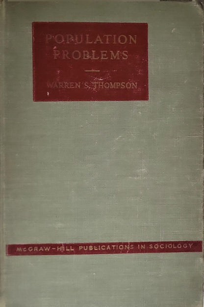 Population Problems By Warren S. Thompson