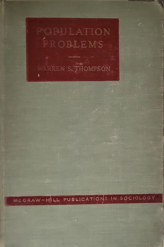 Population Problems By Warren S. Thompson
