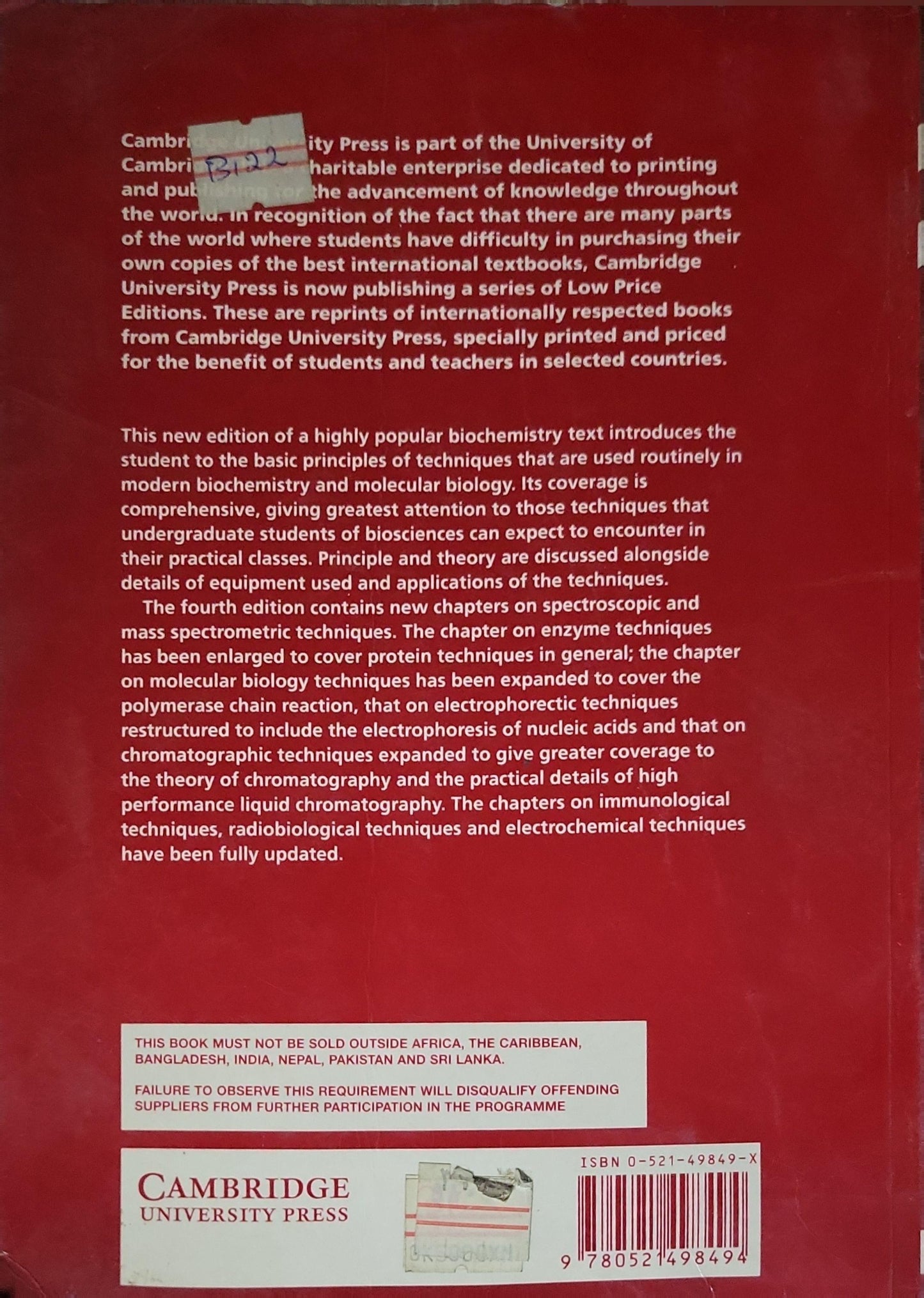 Practical biochemistry: Principles and techniques By Keith Wilson and John Walker