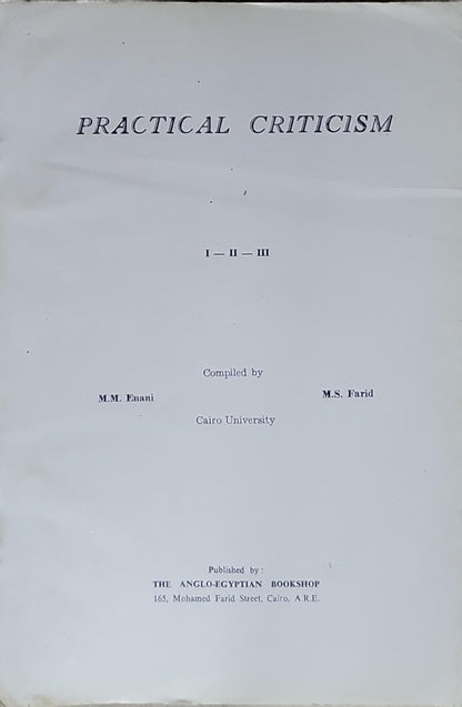PRACTICAL CRITICISM