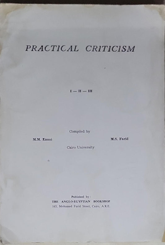 Practical Criticism I – II – III