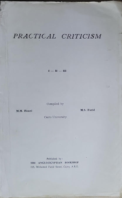 PRACTICAL CRITICISM: I – II – III