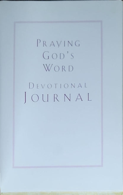 Praying God's Word: Devotional Journal: Devotional Journal