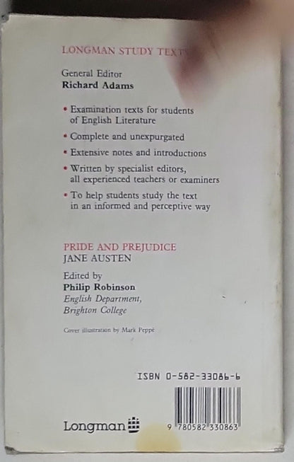 Pride and Prejudice: Longman Study Texts