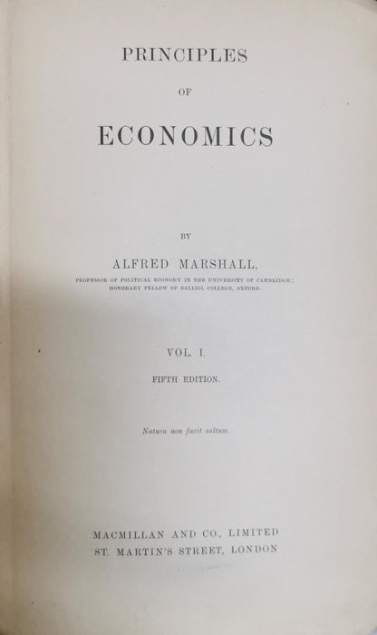 Principles of Economics By Alfred Marshall