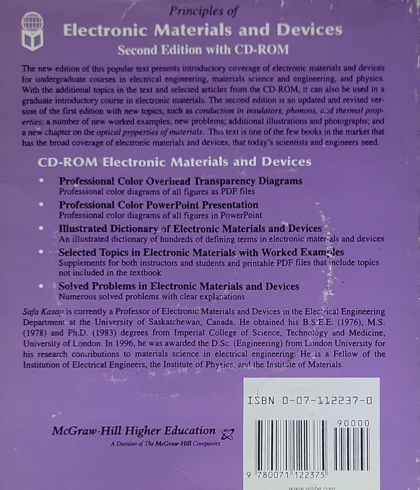 Principles of Electronic Materials and Devices: Second Edition with CD-ROM