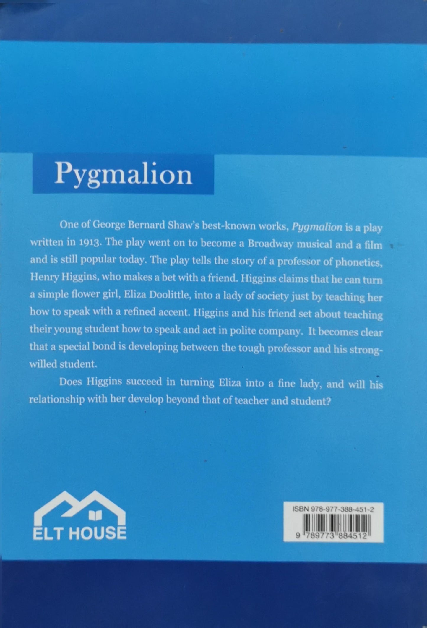 Pygmalion By George Bernard Shaw