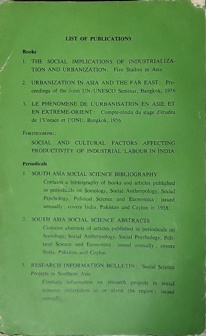 Regional Seminar on Techniques of Social Research: Proceedings and Papers (15-20 December 1958)