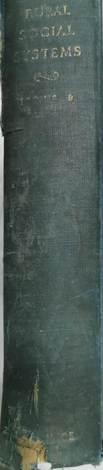 Rural Social Systems: Textbook in Rural Sociology and Anthropology By Charles P. Loomis and J. Allan Beegle