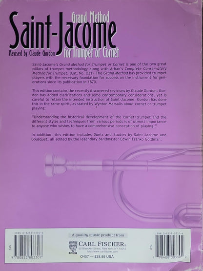 Saint-Jacome Grand Method for Trumpet or Cornet