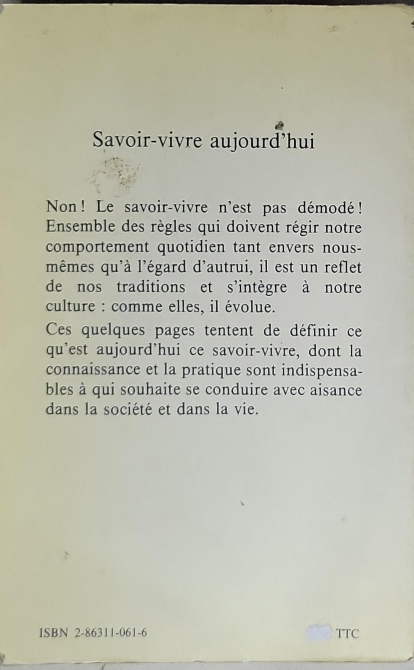 Savoir-vivre aujourd'hui