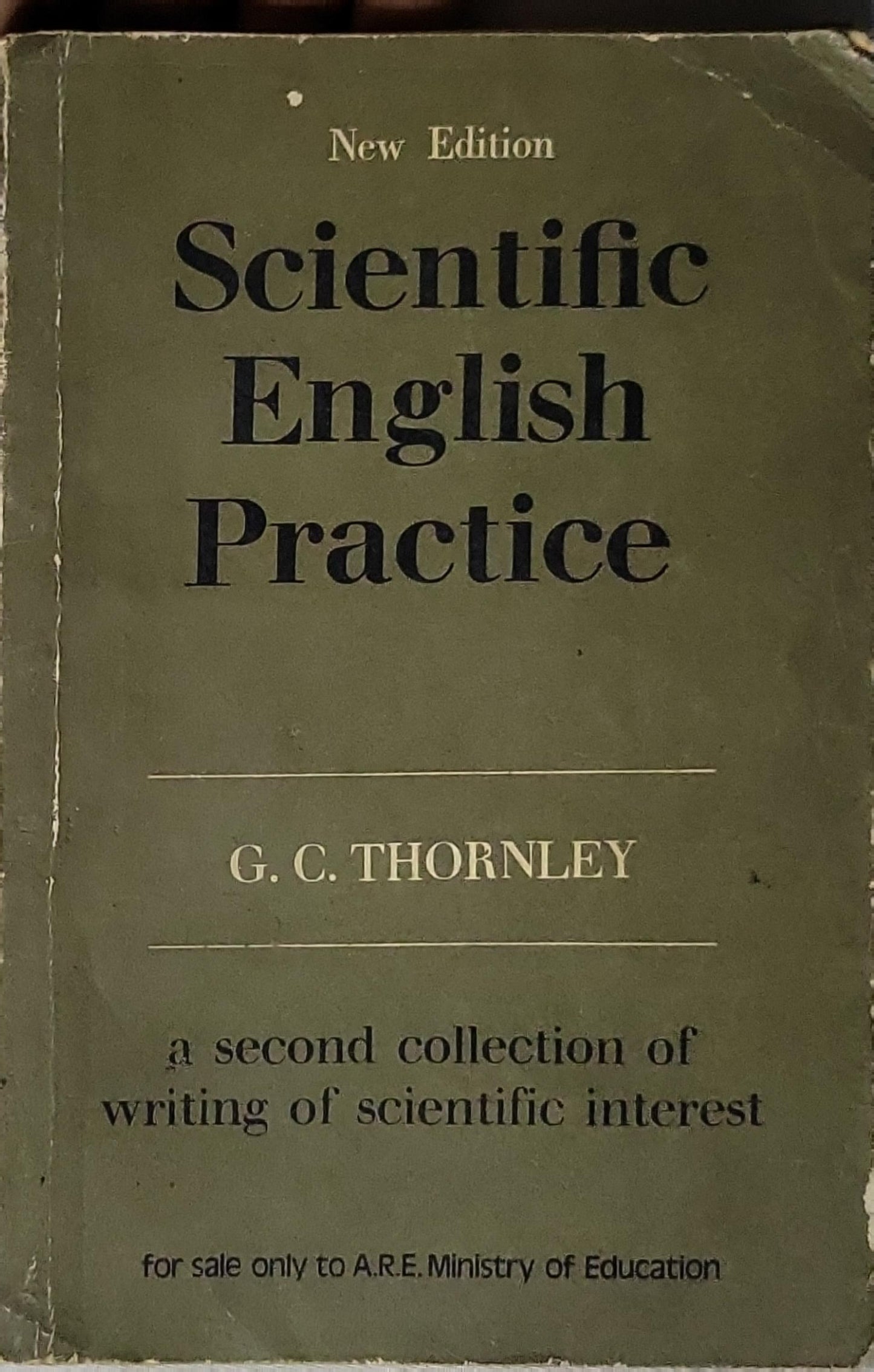 Scientific English Practice By G. C. Thornley