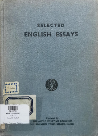 Selected English Essays: Henry Frowde, Oxford University Press, 1911 edition By W. Peacock
