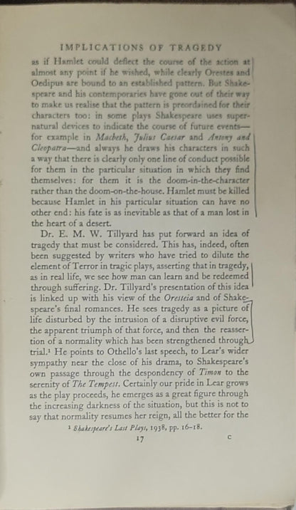 Shakespeare's Tragedies: and Other Studies in Seventeenth Century Drama
