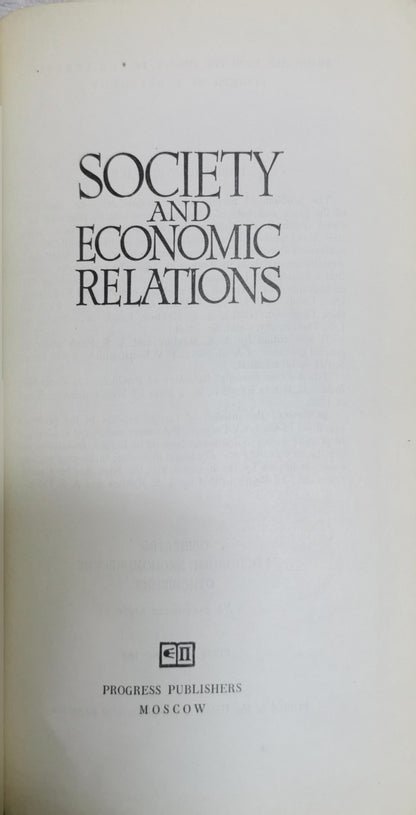 Society and Economic Relations