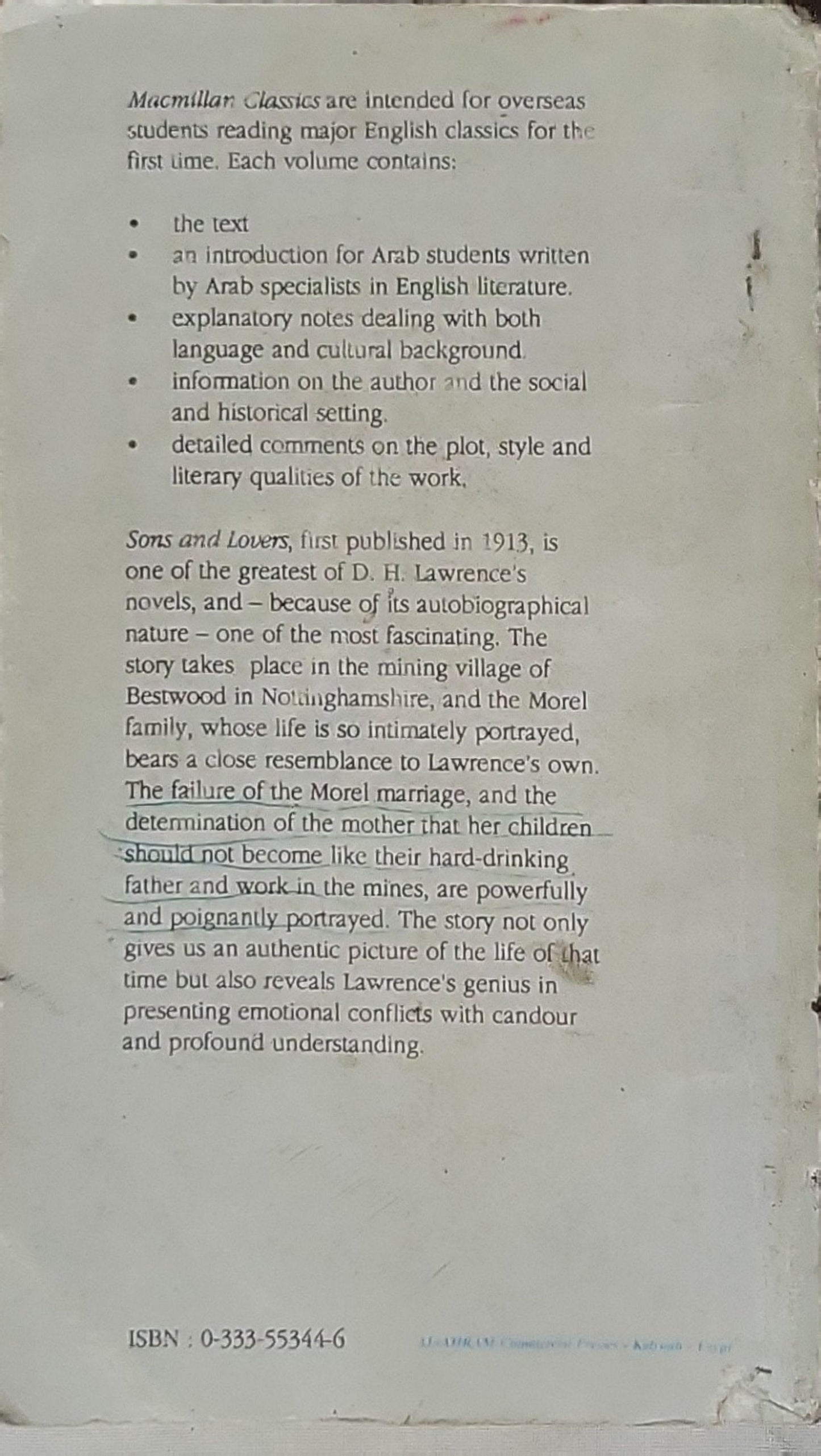 Sons and Lovers By D. H. Lawrence