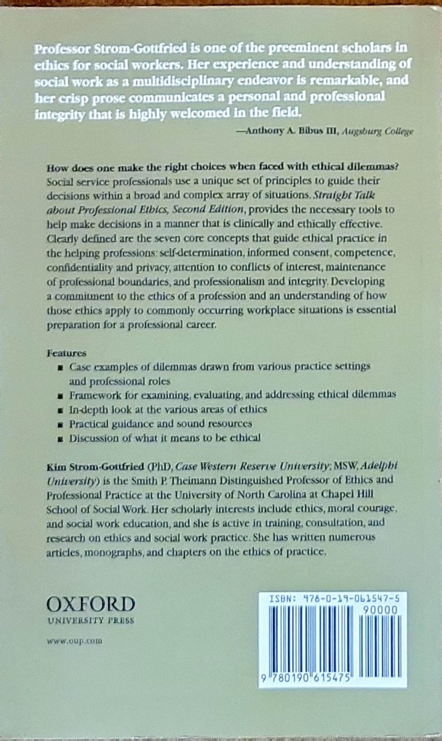 Straight Talk About Professional Ethics