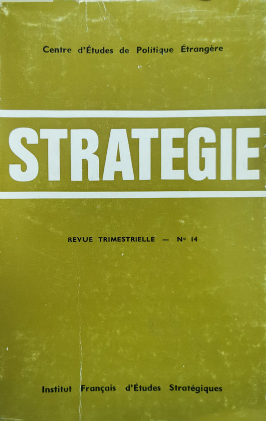 STRATEGIE: Revue Trimestrielle – N° 14