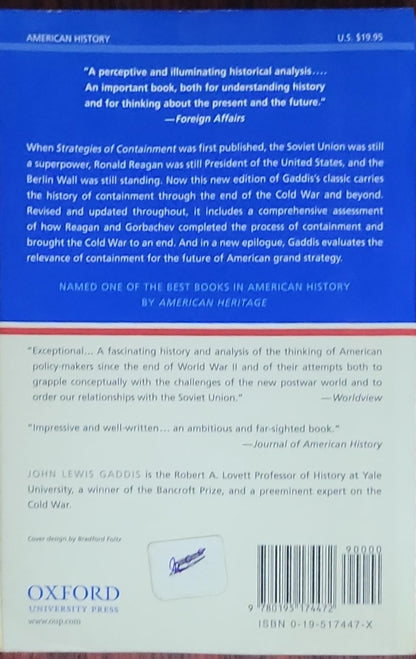 Strategies of Containment: A Critical Appraisal of American National Security Policy During the Cold War