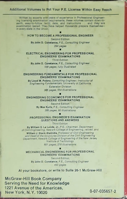 STRUCTURAL ENGINEERING FOR PROFESSIONAL ENGINEERS' EXAMINATIONS