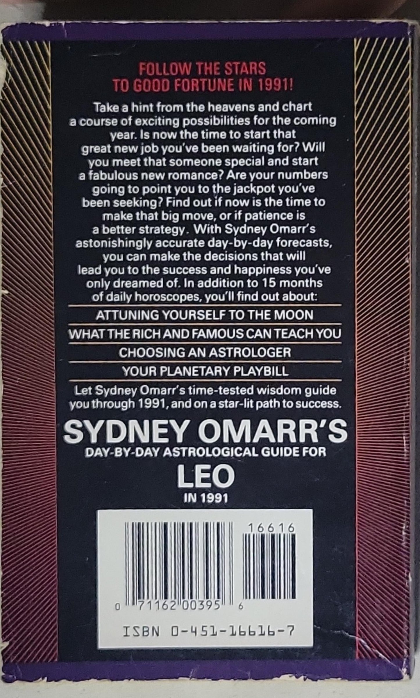 Sydney Omarr's Day-by-Day Astrological Guide for Leo in 1991: July 23–August 22