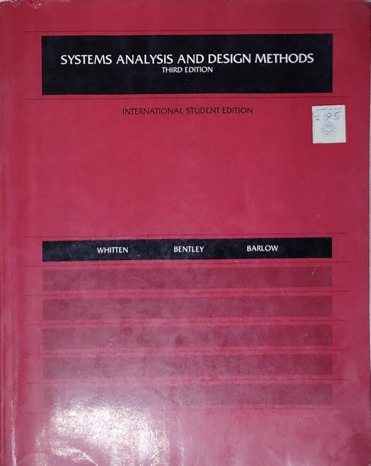 Systems Analysis and Design Methods: Third Edition International Student Edition