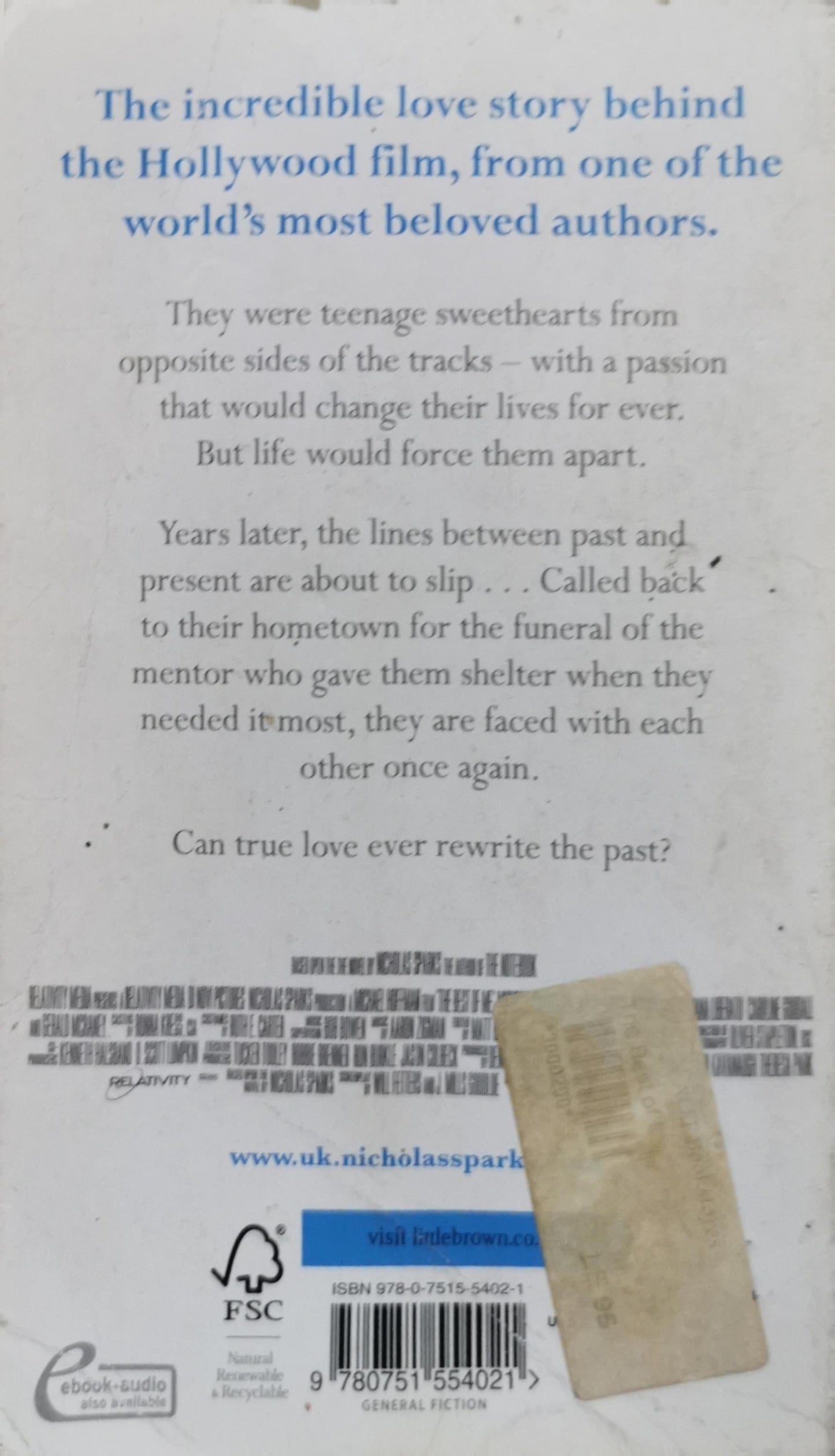 The Best of Me: You Never Forget Your First Love By Nicholas Sparks